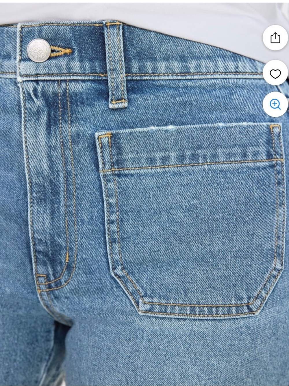 Time and Tru Women's High Rise Patch Pocket Denim Shorts, 4" Inseam Sz 6 NWT - Picture 4 of 11